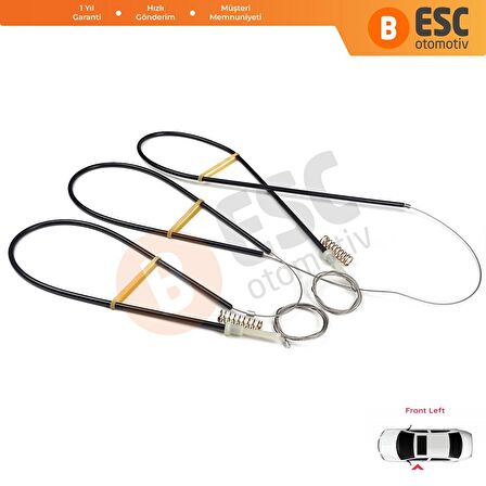 Audi A1 3 Kapılı HB 10 On İçin Sol Ön Cam Mekanizma Tamir Takımı