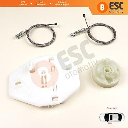 Dacia Logan MK1 2004 12 İçin Sol Ön Cam Mekanizma Tamir Takımı