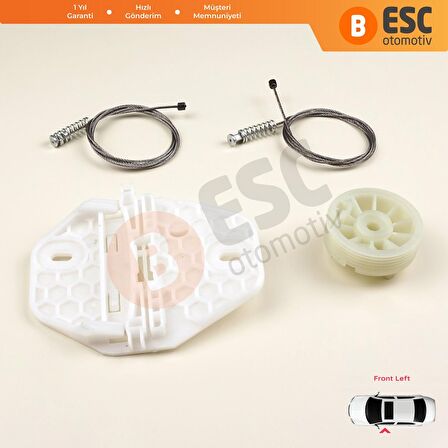 Dacia Logan MK1 2004 12 İçin Sol Ön Cam Mekanizma Tamir Takımı