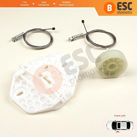 Dacia Logan MK1 2004 12 İçin Sol Ön Cam Mekanizma Tamir Takımı