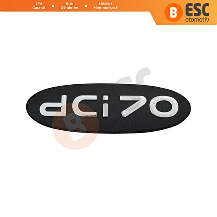 Renault Kangoo İçin Siyah dci70 Monogram Amblemi Yazısı