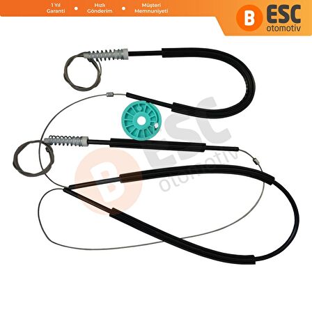 Audi Q7 2007-2014 İçin Arka Sağ Kapı Cam Mekanizması Tamir Seti