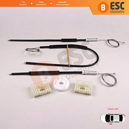 Audi A2 8Z0 2000-2005 İçin Ön Sol Kapı Cam Mekanizması Tamir Seti