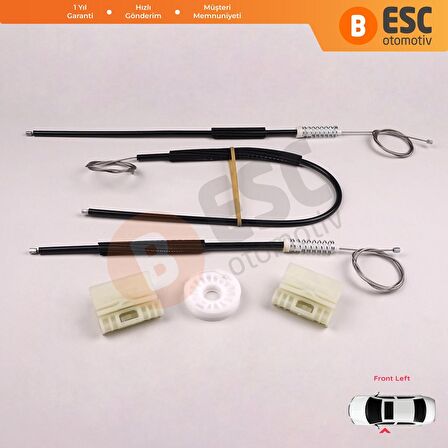 Audi A2 8Z0 2000-2005 İçin Ön Sol Kapı Cam Mekanizması Tamir Seti