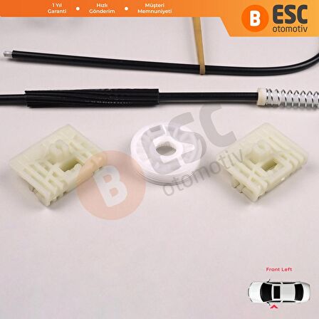 Audi A2 8Z0 2000-2005 İçin Ön Sol Kapı Cam Mekanizması Tamir Seti