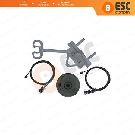 Fiat Punto 199 için Sağ Ön Cam Kriko Tamir Seti 51723316