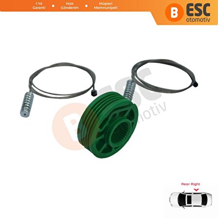 Audi A4 S4 B5 için Arka Sağ Cam Kriko Tamir Seti 8D0839462