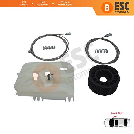 Ford Tourneo Custom 2015-On için Ön Sağ Cam Seti BK21V23200AD