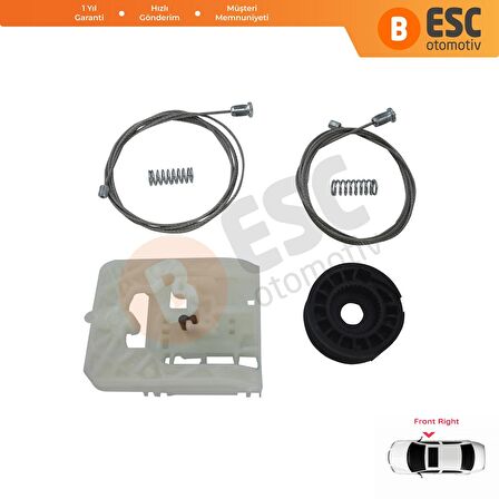 Ford Tourneo Custom 2015-On için Ön Sağ Cam Seti BK21V23200AD