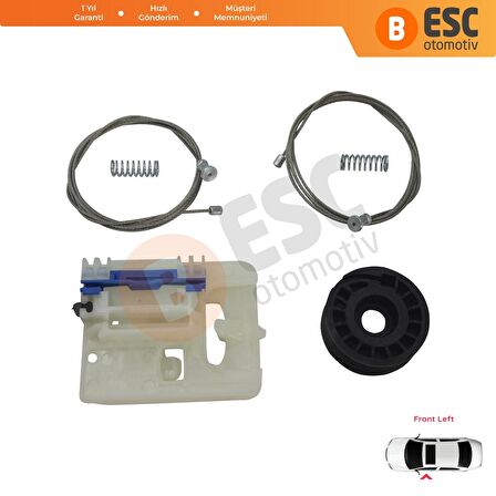 Fiat Egea için Ön Sol Cam Kriko Tamir Seti 00520691630