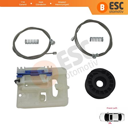 Fiat Egea için Ön Sol Cam Kriko Tamir Seti 00520691630