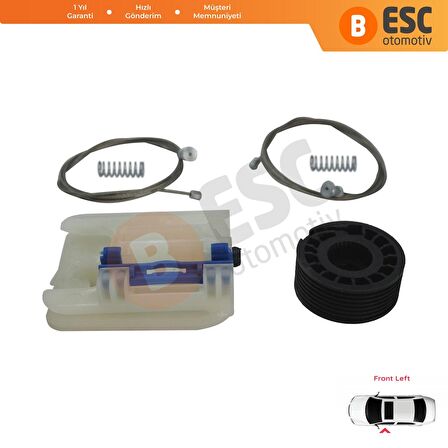 Fiat Egea için Ön Sol Cam Kriko Tamir Seti 00520691630