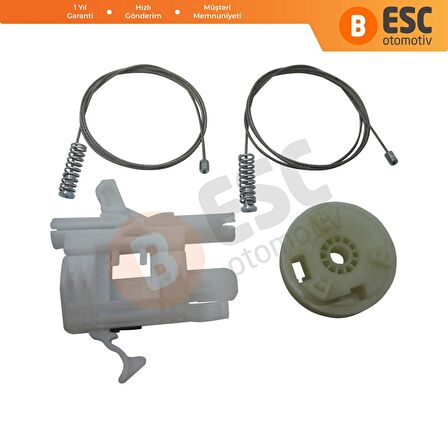 Fiat 500 2007-On için Ön Sağ Cam Kriko Tamir Seti 68070266AD