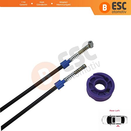 VW Phaeton Kısa Şase için Arka Sol Cam Kriko Tamir Seti