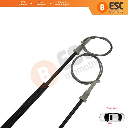 Volvo S40 V40 İçin Ön Sol Cam Kriko Seti 30623448