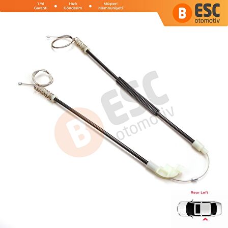 Volvo S40 V40 İçin Arka Sol Cam Kriko Seti 30623452