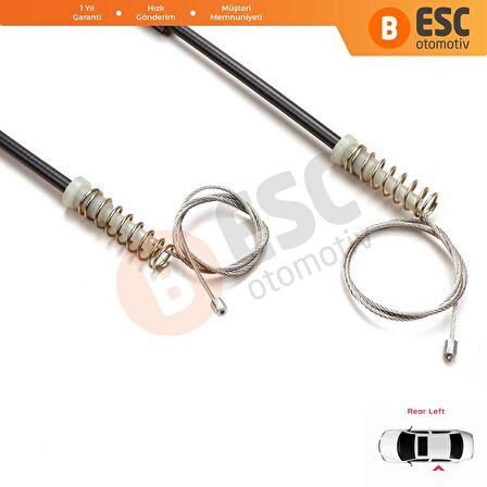 Volvo S40 V40 İçin Arka Sol Cam Kriko Seti 30623452