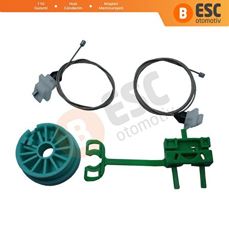 Fiat Punto MK2 188 İçin Ön Sol Cam Kriko Tamir Seti 0046536312