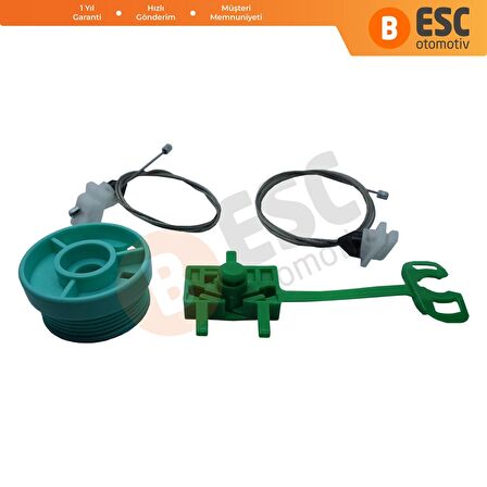 Fiat Punto MK2 188 İçin Ön Sol Cam Kriko Tamir Seti 0046536312