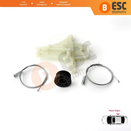 VW Golf MK6 için Arka Sağ Cam Kriko Seti 5K4839730J