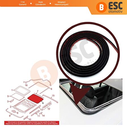 BMW E38 E39 E60 E65 E66 E71 E72 X6 F01 F02 F10 M5 için Sunroof Fitili 54107245551