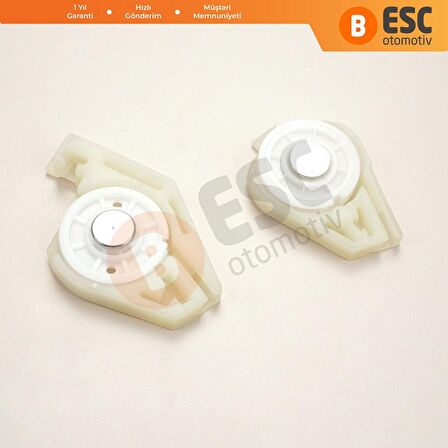 Fiat Doblo 1 119 223 için Ön Sağ Cam Kriko Köşe Makara KlipsSeti 51718403