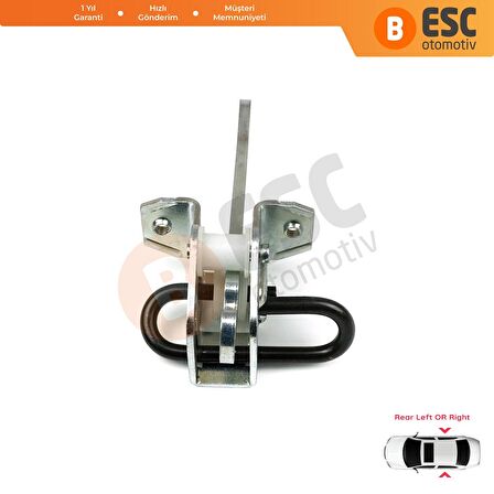 BMW 3 Serisi E36 1990-1999 için Arka Sağ veya Sol Kapı Gergisi 51228165009