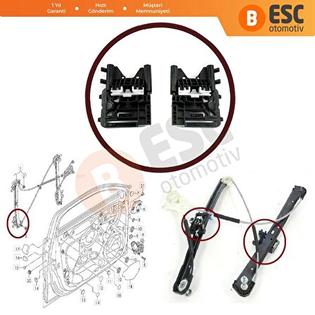 Audi A3 S3 Sportback 8V MK3 İçin Ön Cam Kriko Klips Seti 8V4837461 8V4837462