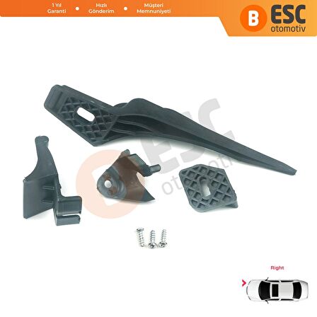 Ford Fiesta B299 B409 B479 2013-2019 D2BZ13008L İçin Sağ Ön Far Ayak Tamir Seti 