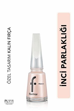 Flormar Sedefli Parlak Oje (PEMBE) - Pearly Nail Enamel- Pl111 Pink Ivory - 8682536035408