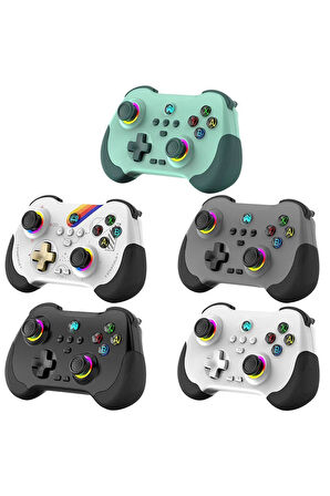 Z01 PC/PS4/PS3/IOS/Switch/Android Telefon TV Tablet Titreşimli RGB Bluetooth Joystick Gamepad