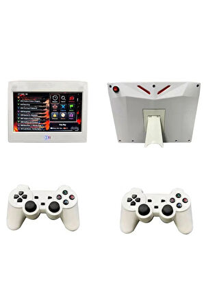 Pandora 10inç HD LCD Ekranlı 20000 Oyunlu Kablosuz Çift Kol Retro Arcade Şarjlı Oyun Konsolu
