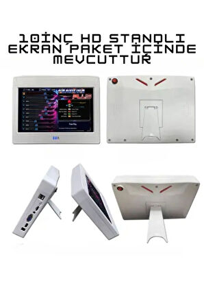 Pandora 10inç HD LCD Ekranlı 20000 Oyunlu Kablosuz Çift Kol Retro Arcade Şarjlı Oyun Konsolu