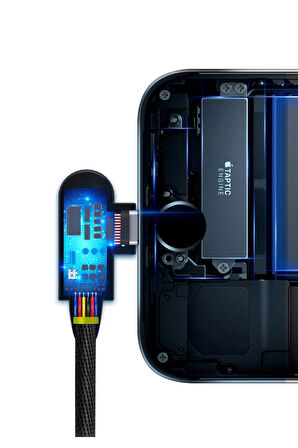 Apple Lightning 90 Derece Led Işık Gamer Şarj Ve Data Kablo