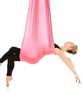 Yoga Fly Hamağı Pembe Tavana Askılı Yer Çekimsiz Fitness Pilates Hava Akrobasi Egzersiz Denge Aleti