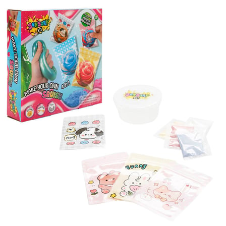 4in1 DIY Squishy Yapım Seti - Kendin Yap Eğlenceli Sünger Figür ve Hobi Oyuncak Seti