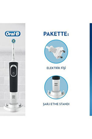 Oral B Şarjlı Vitality Cross Action Black D100 Elektrikli Diş Fırçası Siyah