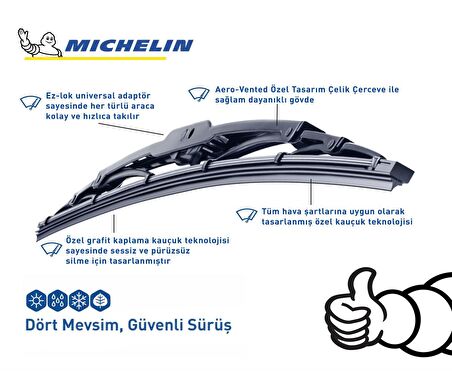 Michelin Rainforce™ MC13928 70CM 1 Adet Universal Telli Silecek