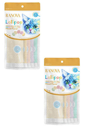 Ranova Lolipop Karışık Çeşitli Kedi Ödül Maması 1,4 Gr 5'li Paket -2 Adet