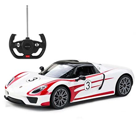 1:14 Uzaktan Kumandalı Porsche 918 Spyder Weissach Işıklı Araba 32 cm. - Siyah