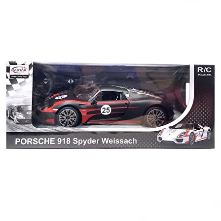 1:14 Uzaktan Kumandalı Porsche 918 Spyder Weissach Işıklı Araba 32 cm. - Siyah