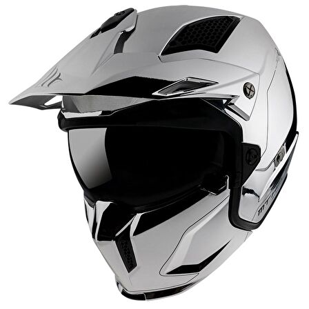 Mt Street Fighter Chromed A2 Çene Açilir Motosiklet Kaski