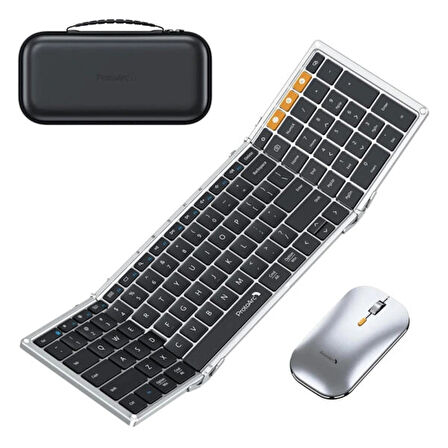 ProtoArc XKM01 Siyah Gümüş Kablosuz Klavye Mouse Seti (CP015409)