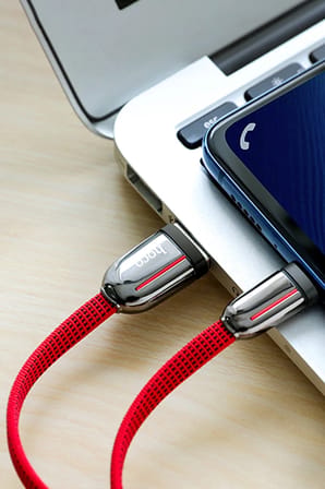 Hoco. U74 USB to Type-C Şarj Data Kablosu - Kırmızı