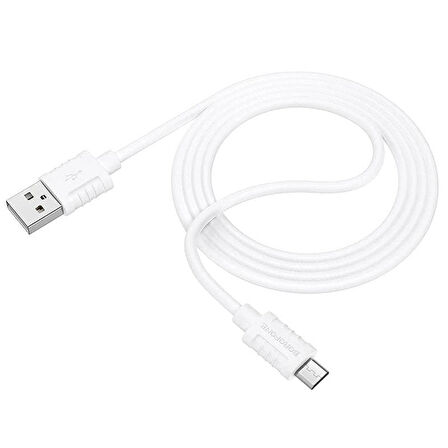 Borofone USB-Micro USB Kablo 2.4A Hızlı Şarj, 1m Silikon Malzeme, Esnek, Yumuşak ve Dayanıklı Tasarım | BX52