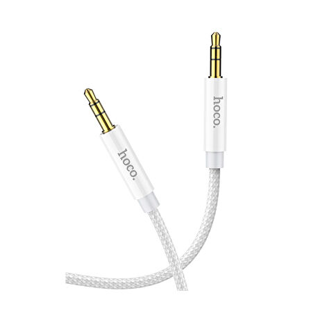 Hoco UPA19 Hasırlı 3.5mm Aux Kablo 1M - Gümüş