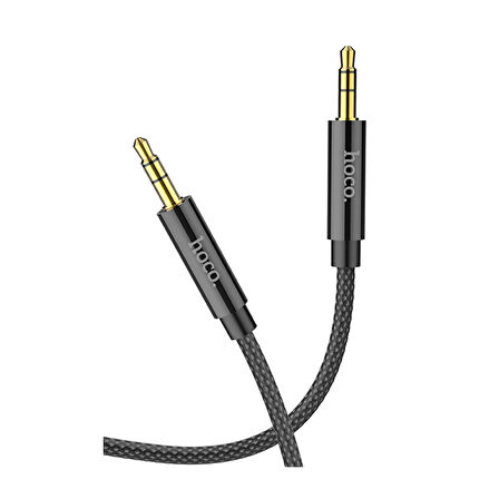 Hoco UPA19 Hasırlı 3.5mm Aux Kablo 2M - Siyah