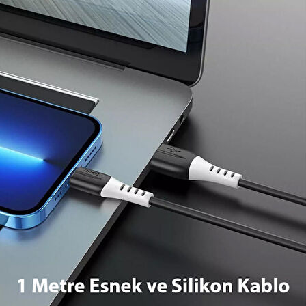 HOCO X82 iPhone Lightning to USB 2.4A Silikon Data ve Şarj Kablosu