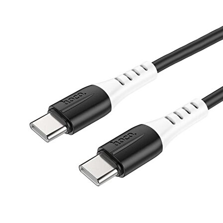 HOCO X82 60W Type-C to Type-C Hızlı Şarj Kablosu Silikon Data Kablosu SİYAH
