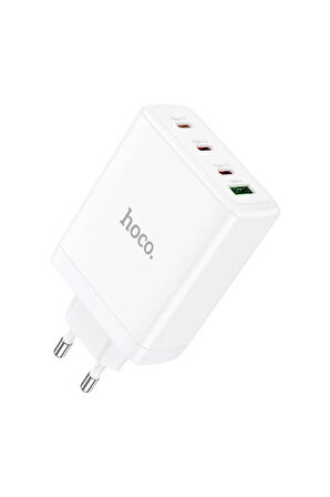 Hoco N31 Leader PD Hızlı Şarj Özellikli 100W Type-C ve USB Şarj Çıkışlı Gan Teknoloji Şarj Başlığı